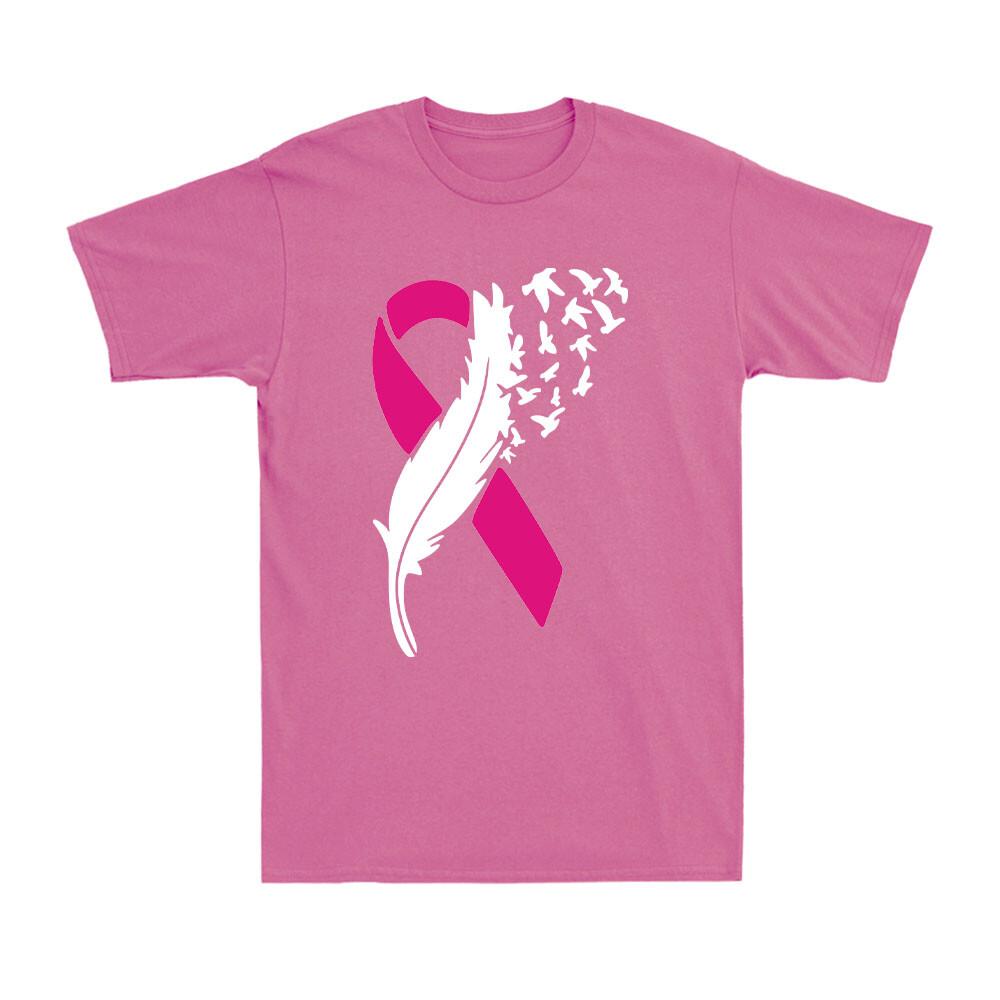 Cancer Ribbon Fck Cancer Tee Feather Breast Cancer Awareness Strong Hope T-Shirt S разноцветный