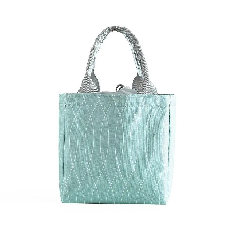 Oxford Cloth Insulated Lunch Bag Simple Large Capacity Portable Lunch Box Food Bags Women