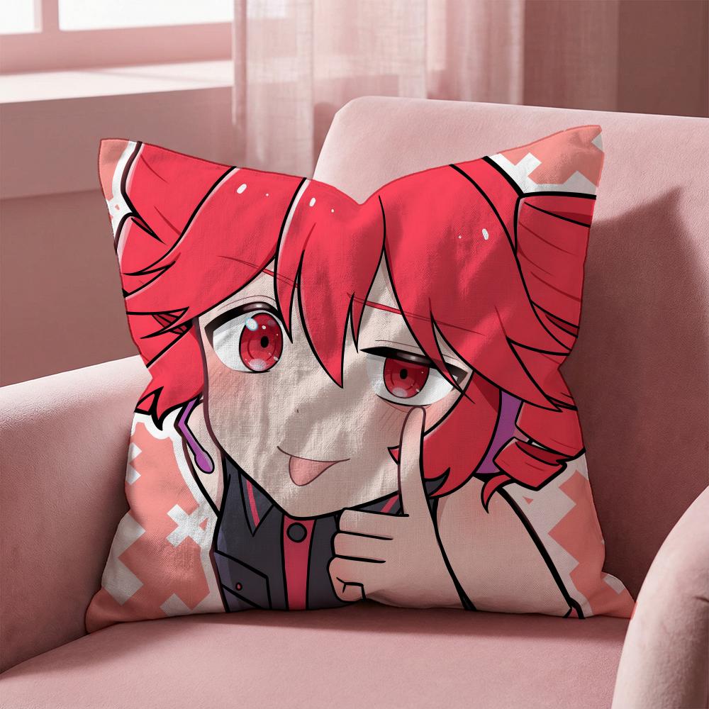 Kasane Teto Anime Cushion Cover Multi-Scene Pillow Cover for Home & Car - Reversible, Soft & Durable for Daily Use