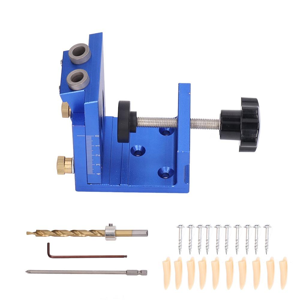 15 Degree Angle Pocket Hole Jig Kit Aluminum Alloy Wood Joint Angle Tool Woodworking Joinery