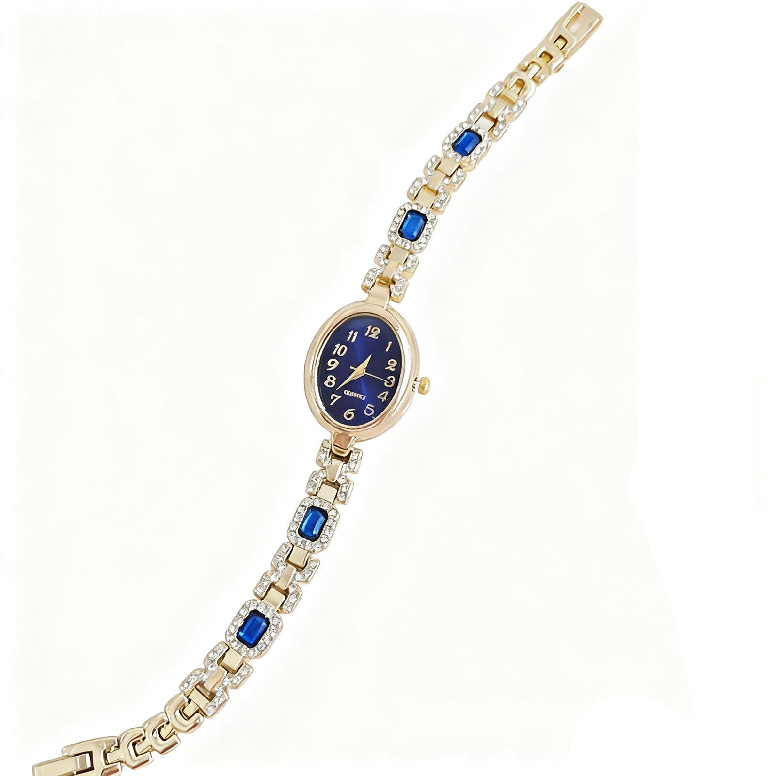 Women Luxury Rhinestone Bracelet Watch Elegant Colorful Diamond-Analog-Quartz Wristwatch Exquisite Present Choice