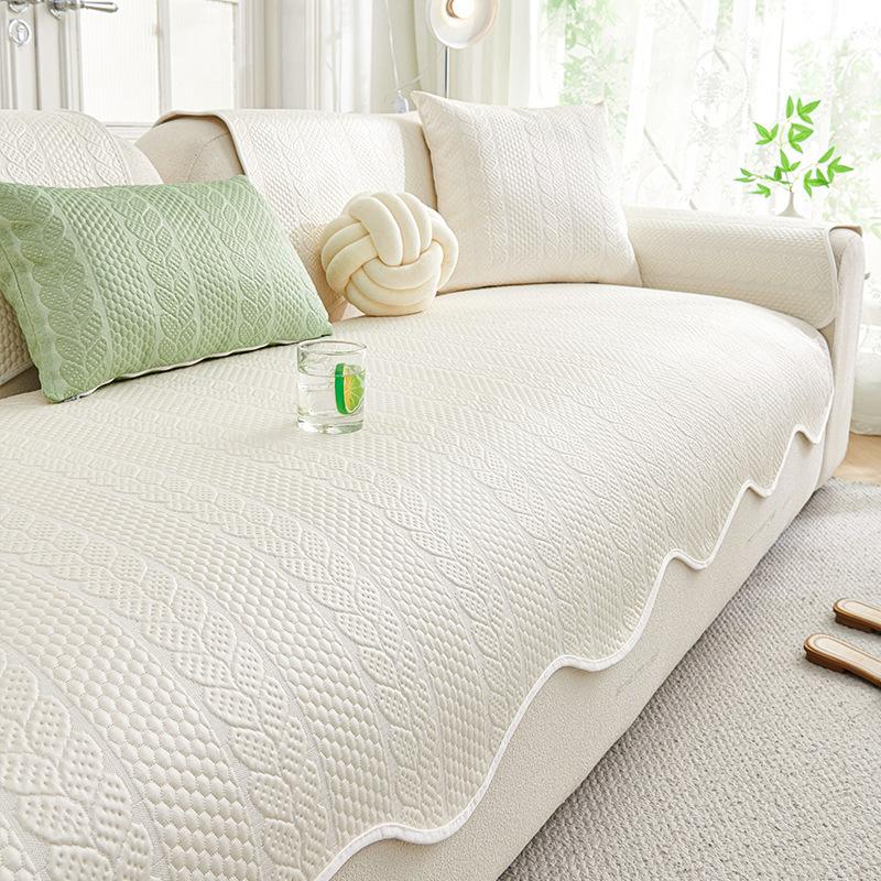 Ice Silk Sofa Cover for Living Room Non-slip Sofa Towel for Summer 2023 New Modern Simplesolid Color Sofa Cover Backrest Cover