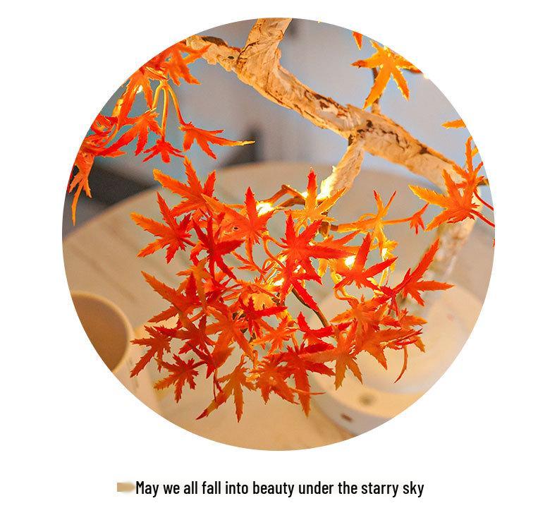 Thanksgiving LED Maple & Rose Flower Decorative Tree & Night String Lights