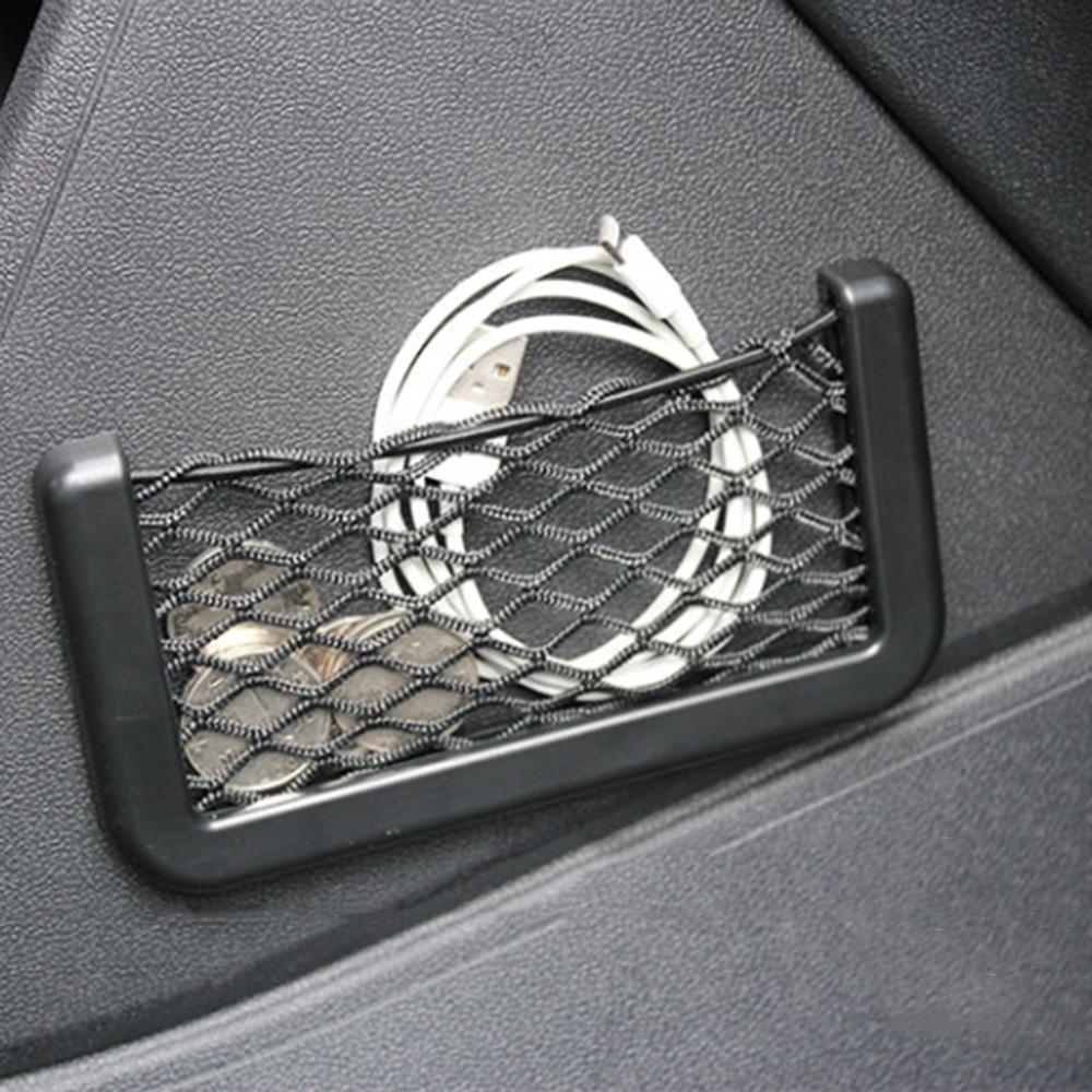 Borsa portaoggetti universale per sedile auto laterale posteriore, borsa a rete, tasca a rete, organizer adesivo