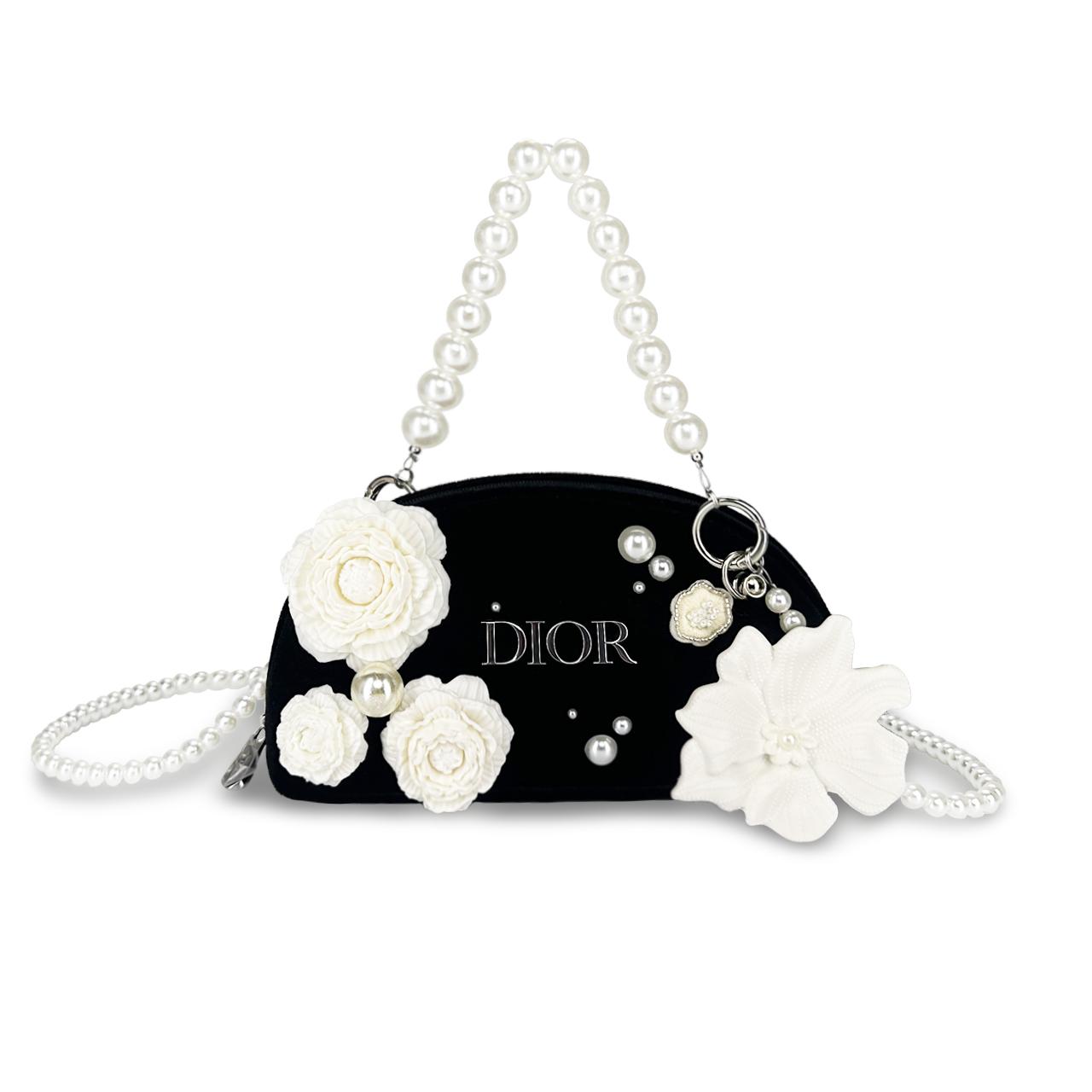 Handmade DIY Dior-inspired Remake Makeup Bag Black