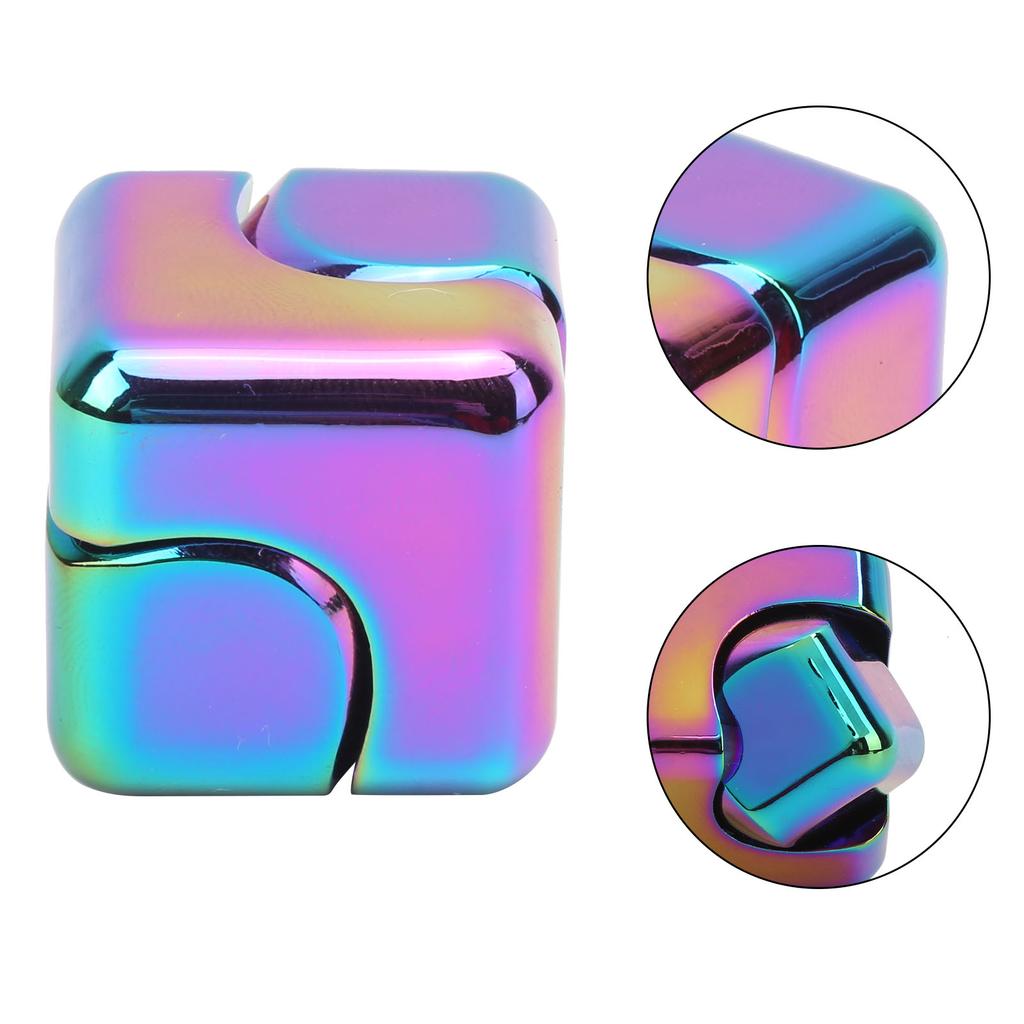 Aluminum Alloy Stress Anxiety Relief Fingertip Toy Decompression Rotation Toy Gift(Multi Color )