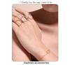 Exquisite Niche Zirconium Titanium Steel Jewelry Set: 18k Gold Plated Ring, Bracelet, and Temperament Necklace.