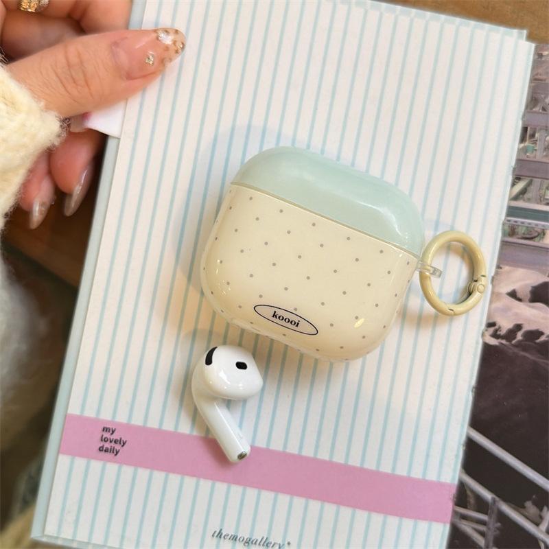 Korean simple polka dot AirpodsPro1 earphone case for Apple 1/1/1/1st generation wireless Bluetooth case