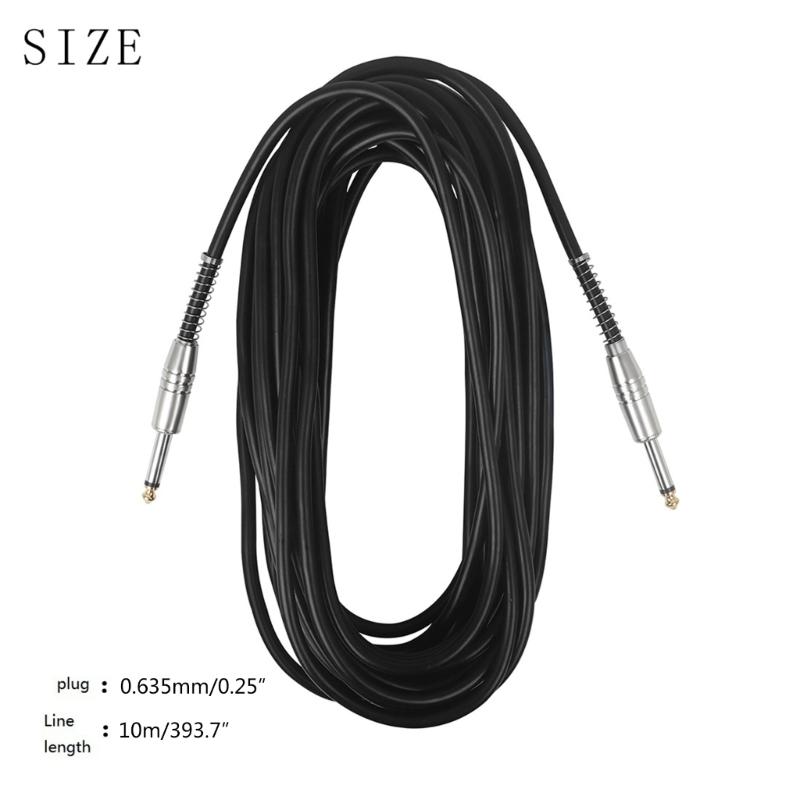 Guitar Connecting Cable Straight 6.35mm Male Jack Stereo Audios Interconnect Cord for Electric Guitar, Bass, Mandolin