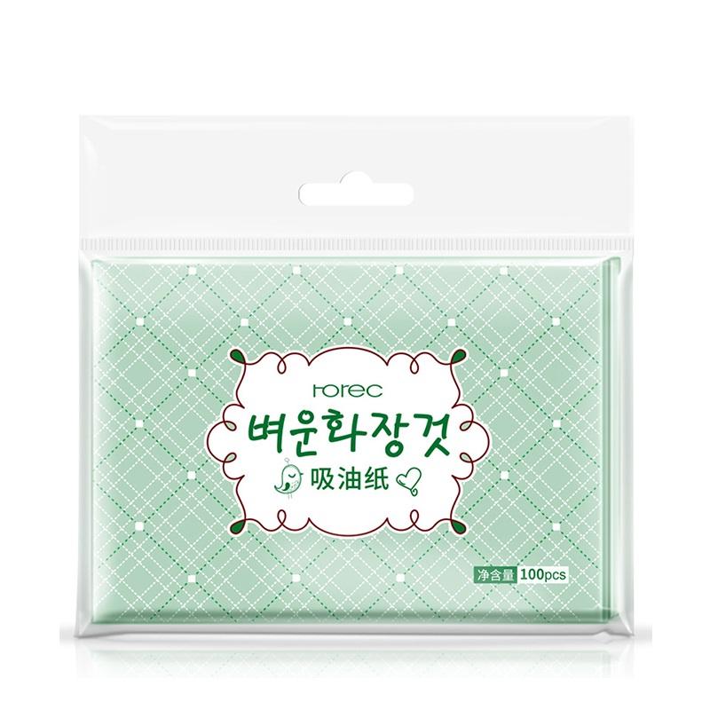 100 sztuk / worek Bibułki do twarzy Film Kontrola pochłaniania oleju Bibuły do czyszczenia twarzy