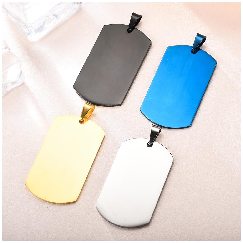 Pet Tag Pendant Stainess Steel Fashion Date Jewelry Man Work Festival DIY Vintage Necklace Making Party Anniversary