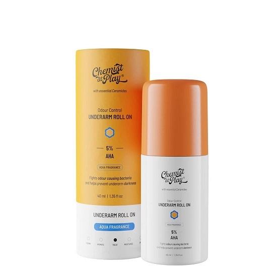

Chemist at Play UnderArm Roll On осветляет кожу и отшелушивает подмышки, 40 мл