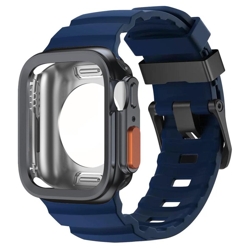 Silikonband + TPU-Hülle für Apple Watch 11 10 46mm Ultra 3 2 49mm SE3 SE2 44mm 45mm Armband für iWatch 11 10 9 Ultra 8 7 SE 6 5 4