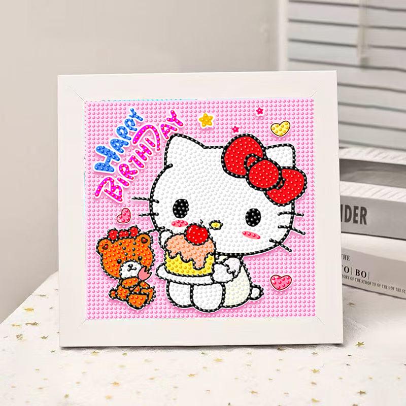 High-End Diamond Painting Diy Van Gogh Starry Sky Cat Creative Handmade Toy Table Decoration Diamond Painting With Frame