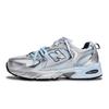 NB 530 Low Top Running Shoes Unisex White Blue Silver MR530SG(Team1189-)