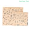50Pcs Kraft Paper Bag Greaseproof Paper Bag Food Wrapping Bag Disposable Packaging Baking Paper Plate Mat Kitchen Accessories