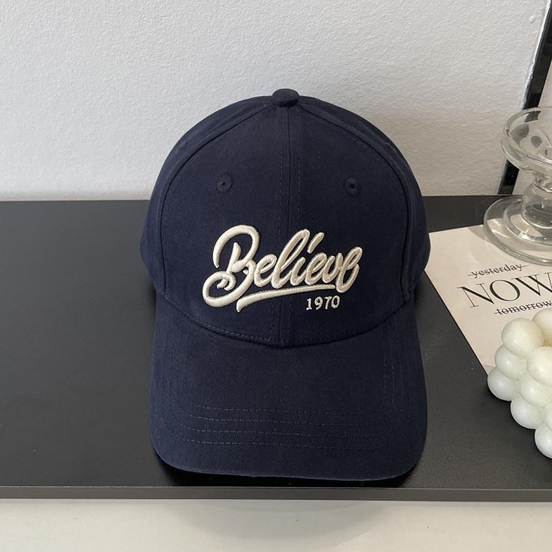 Believe Three-dimensional Letter Embroidery Hard Top Baseball Cap Men and Women Fashion Versatile Trend Out of the Street Cap