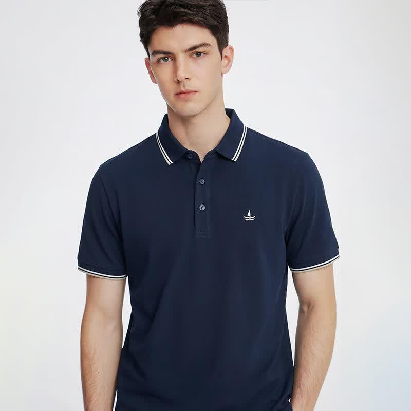Navigare Atmungsaktives kurzärmeliges Poloshirt für Herren