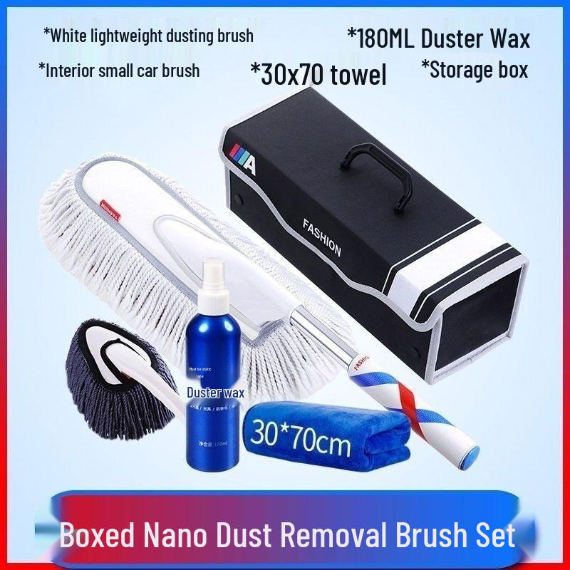 Telescopic Lint-Free Car Cleaning Mop with Soft Bristles