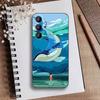 Whale Fall-Art Phone Case For Samsung Galaxy A73,A21s,A22,A31,A52,A53,A71,A41Soft Black Shell