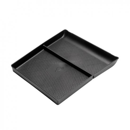 Car Center Console Tray Armrest Storage Box Organizer Interior Accessories Black