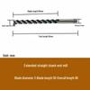 High-Speed Steel Extended Straight Shank Three-Flute End Mill, 2.5-10mm, White Steel
