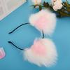 Cute Soft Cat Ears Headbands With 40Cm Fox Tail Bow Metal Butt Anal Plug Erotic Cosplay Accessories