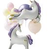 Korean Style Matte Unicorn Carousel Balloons for Kids' Birthday Decoration