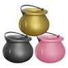 Halloween Candy Bowl Trick or Treat Candy Bucket Plastic Cauldron Bowls with Iron Rack Halloween Party Decor Candy Bucket