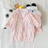 Women's Cartoon Cloud Cotton Pajama Set - Short Sleeve Shirt & Shorts