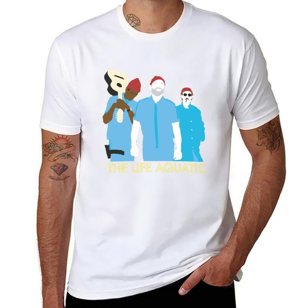 Team Zissou Tshirt Soft Casual Short Sleeve Cotton Tee