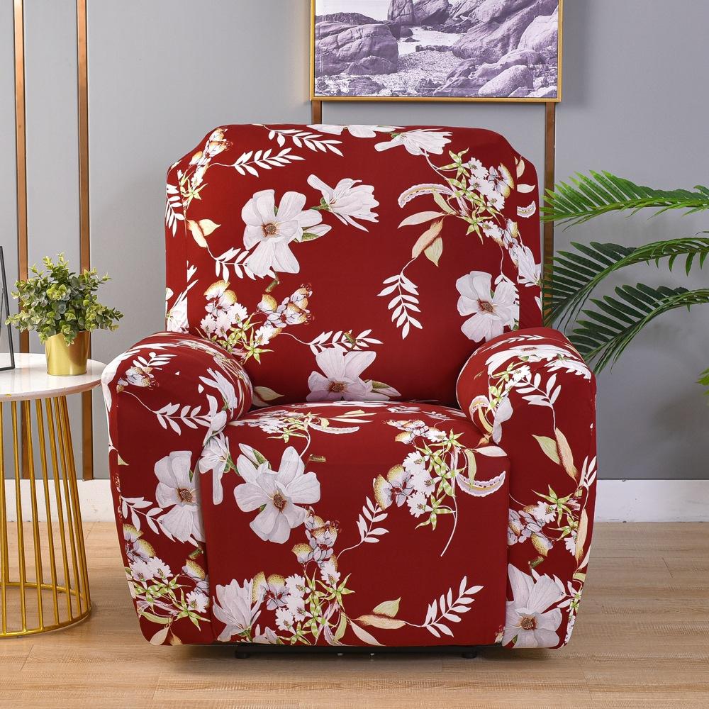 Elastic All-inclusive Sofa Recliner Cover, Printed Four-season Universal Function Single Sofa Cover