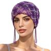 Satin Polyester Fringe Headscarf With Beaded Tassels For Fashionable Women