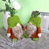 Plush Gnome Spring Decoration Cute Green Plant Gnome Doll for Tiered Tray Indoor Table Office Farmhouse Christmas Decoration