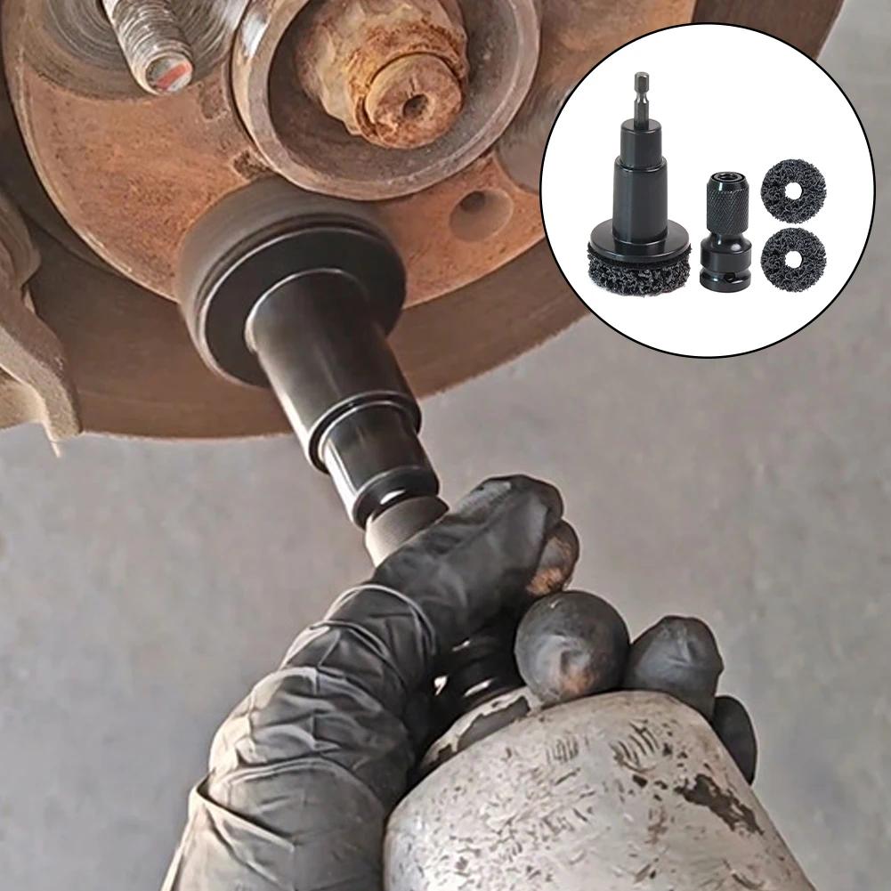 Auto Wheel Hub Brush Wheel Hub Grinder Dust Rust Removal Kit Brake Grinding Polishing Cleaner Set Maintenance Tool