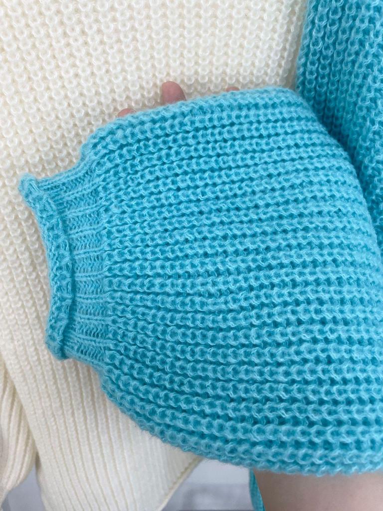 Women's Plus Size Chunky Knit Roll Neck Sweater - Autumn/Winter Candy Color