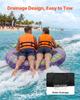 Towable Tubes for Boating, 2-Rider Inflatable Boat Tubes and Towables, 154kg Capacity Water Sport Tube for Boat to Pull - with Anti-Slip Pad, Full