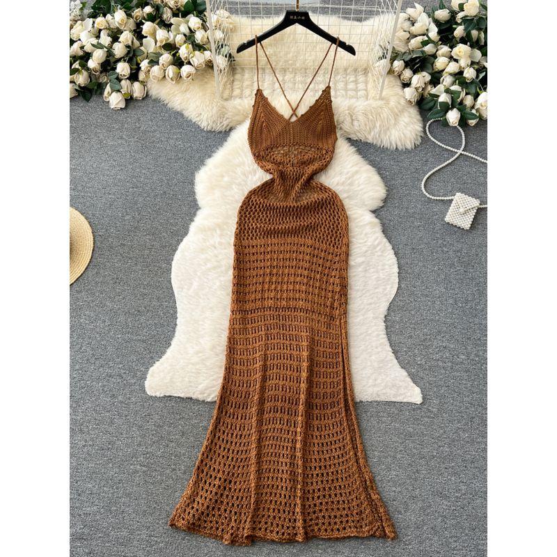 Bohemia Backless Dress Slim Looking Travel Sling