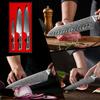 LONSDOW 67 Layers Damascus Steel Santoku Knife Steel Handle Chef  Damascus Kitchen Knives Set