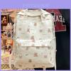 Simple Butterfly Bow And Cartoon Bear Pattern Student Backpack For School And Daily Use
