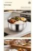 304 Stainless Steel Double-Layer Insulated Anti-Scald Rice Bowl with Spoon for Kids and Home Use