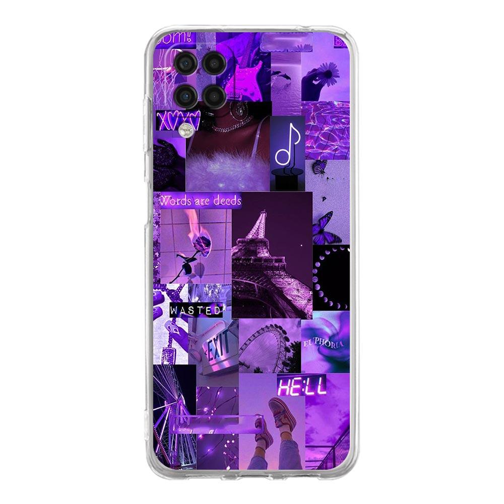 infinity on Purple Phone Case For Samsung Galaxy A51 A71 A21S A12 A11 A31 A41 A01 A03S A22 A13 A33 A73 A53 A52 A32 5G A23 Cover