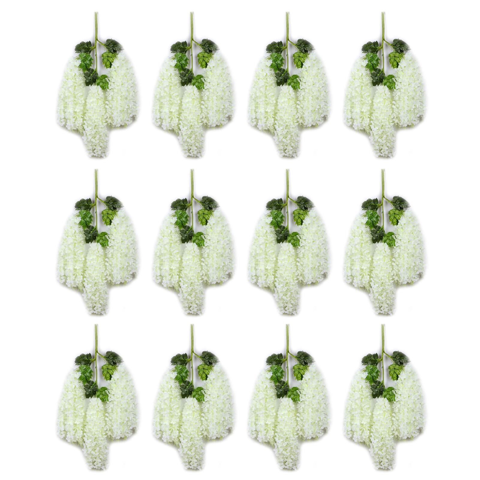 

12 Pcs Artificial Wisteria Pure White Exquisite Simulated Wisteria Decoration for Weddings Outdoor Ceremonies