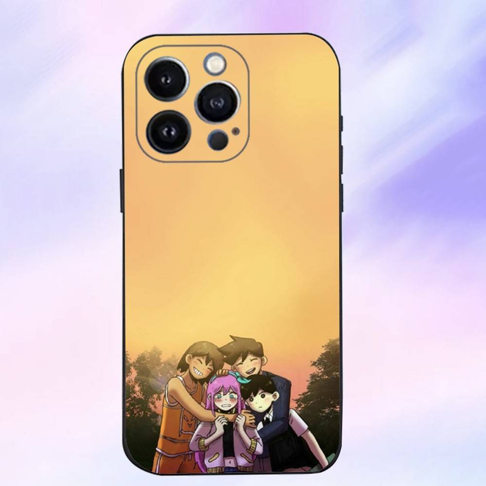 Epc O-Omori cartoon Phone Case For iPhone 16,15,14,13,12,11 Plus,Pro Max,XS,X,XR,SE,Mini,8,7,Soft Silicone Black Cover