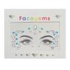Fake Tattoo 3D Face Tattoo Crystal Sticker Disposable Charm Gems Rhinestones Sticker Waterproof Fashion Temporary Tattoo Sticker