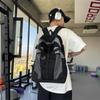 Women Men Lightweight Large Capacity School Outdoor Backpack Black Girl Casual Couple Shoulder Student Supply