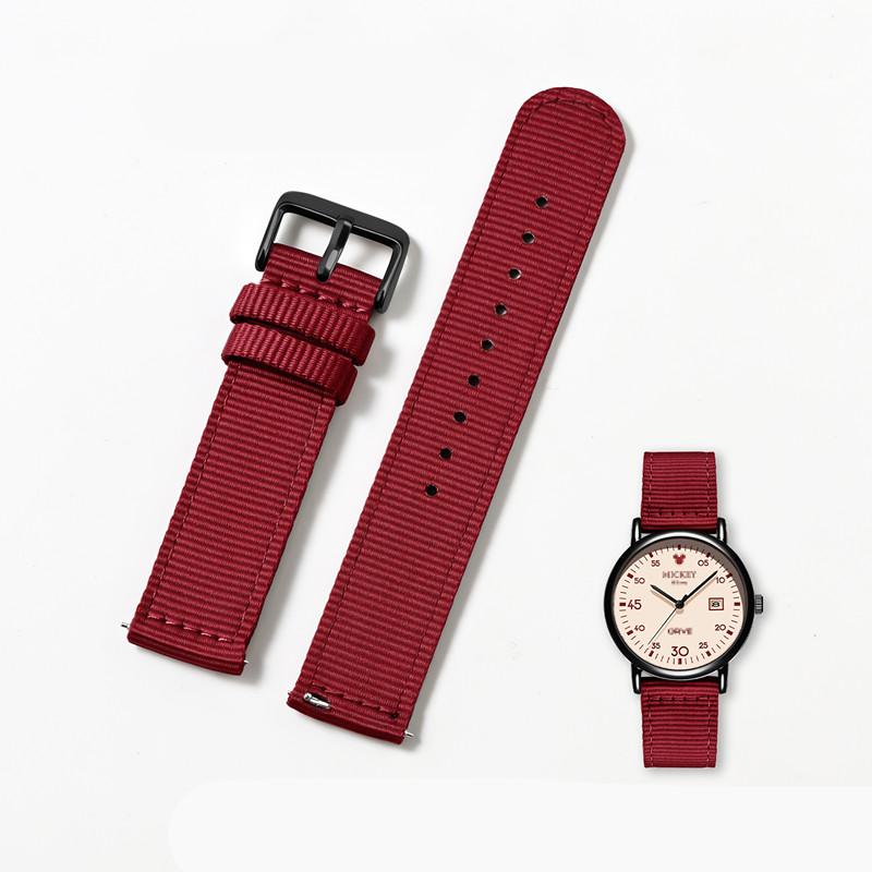 20mm Waterproof Sailcloth Watch Strap Two-Sided Nylon Watchband Quick Release Band Sport Belt