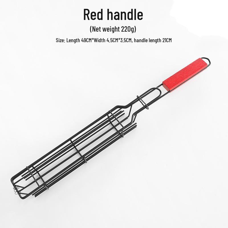 

Корзина для гриля для барбекю, сосисок и хот-догов, с деревянной ручкой