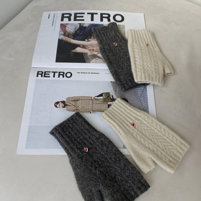 THEHEE Herringbone Heart Knit Hand Warmer