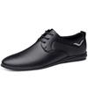 20213 Men's Shoes Flat-soled Leather Shoes Spring Low-top Cowhide Surface Lace-up Gentleman Business Casual Shoes Versatile Driving Shoes